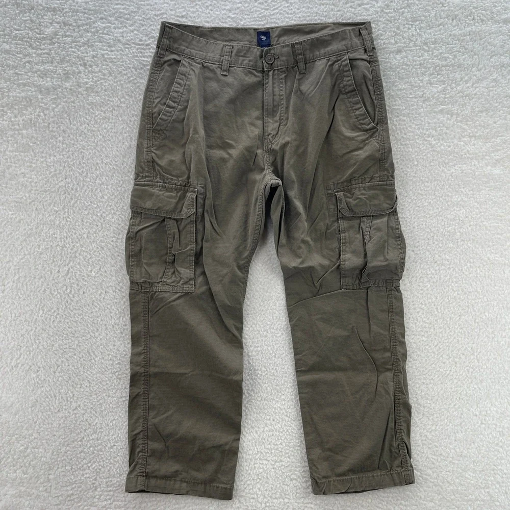 Gap Cargo Pants Mens 35x30 Green Ripstop Military Paratrooper Gorpcore Y2K